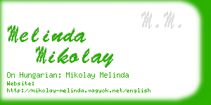 melinda mikolay business card